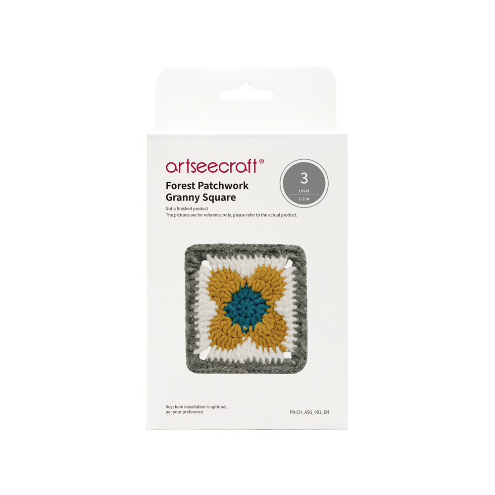 Autumn Sunflower Granny Square Crochet DIY Kit | Handcrafted Crochet Craft Set