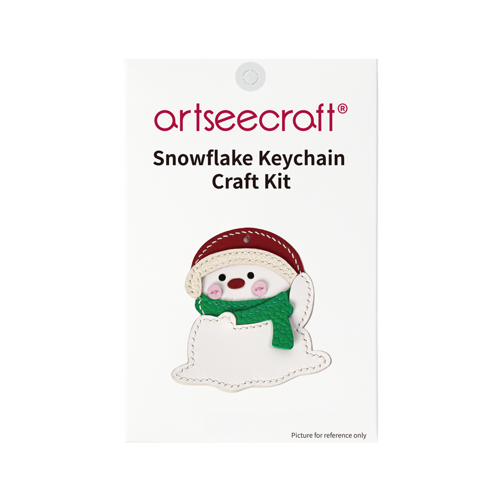 Snowman Leather Charm DIY Kit | Holiday Craft Set