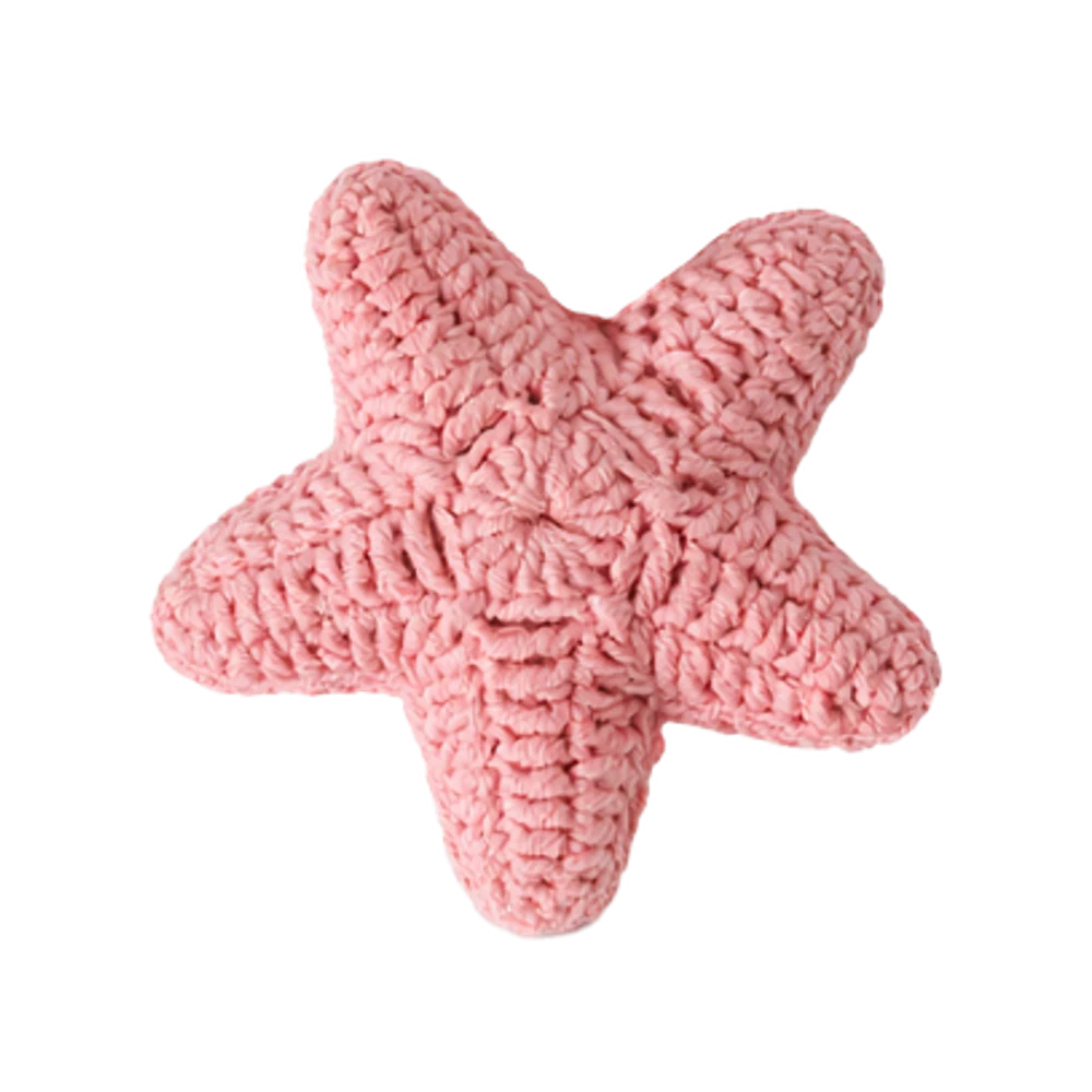 Starfish amigurumi crochet kit DIY craft set for handmade marine accessories and bag charms