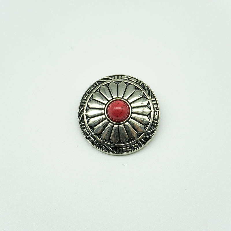Marble Pattern Flower Snap Buckle