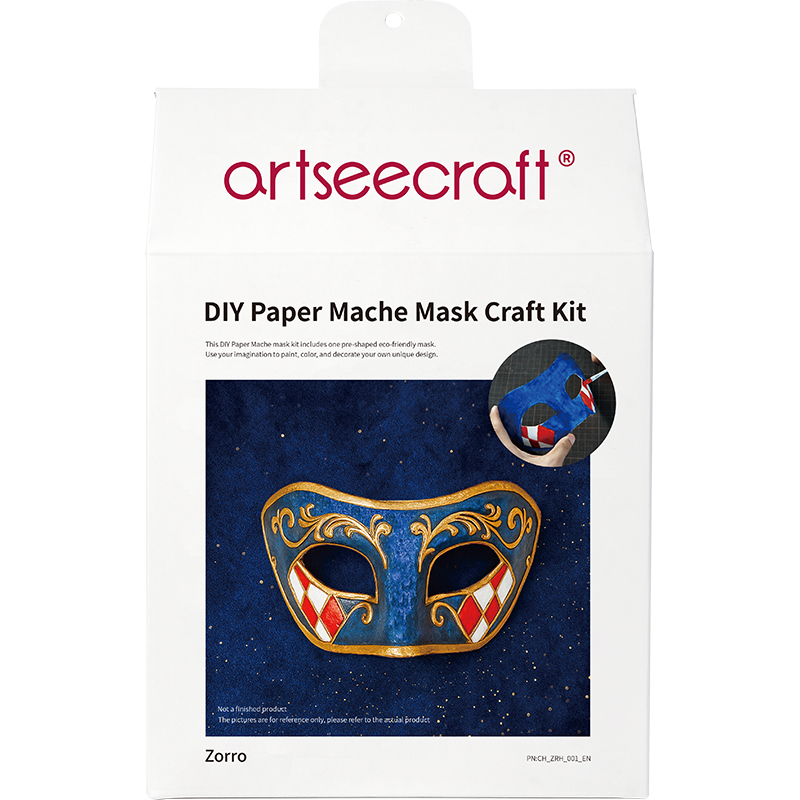 DIY Zorro Paper Mache Half Mask Craft Kit