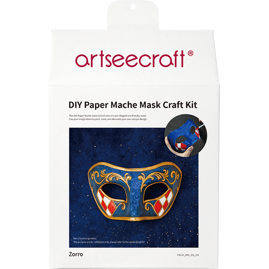 DIY Zorro Paper Mache Half Mask Craft Kit