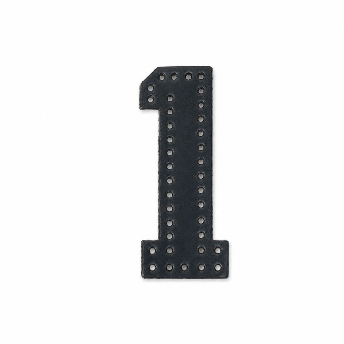 Pre-punched vegetable-tanned leather number 1 DIY craft kit with random color for key fob