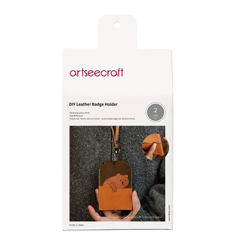 DIY Leather Bear Badge Holder