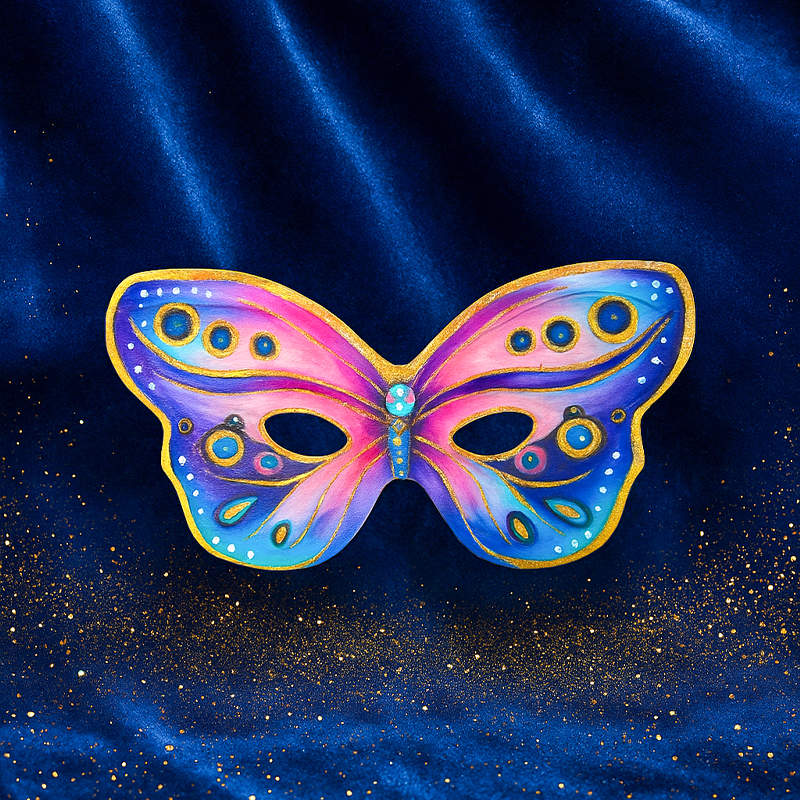 DIY Butterfly Paper Mache Half Mask Craft Kit