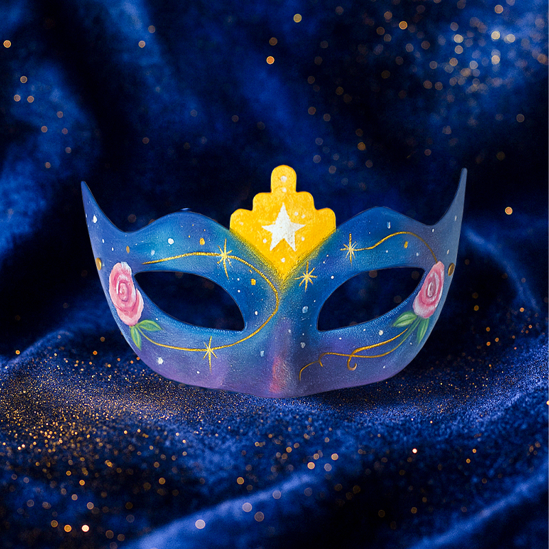 DIY Princess Crown Paper Mache Half Mask Craft Kit