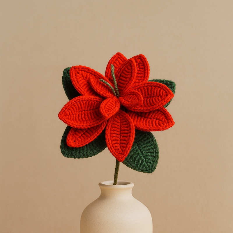 artseecrochet Poinsettia Crochet Kit