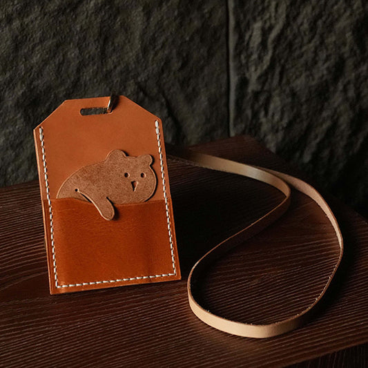 DIY Leather Bear Badge Holder