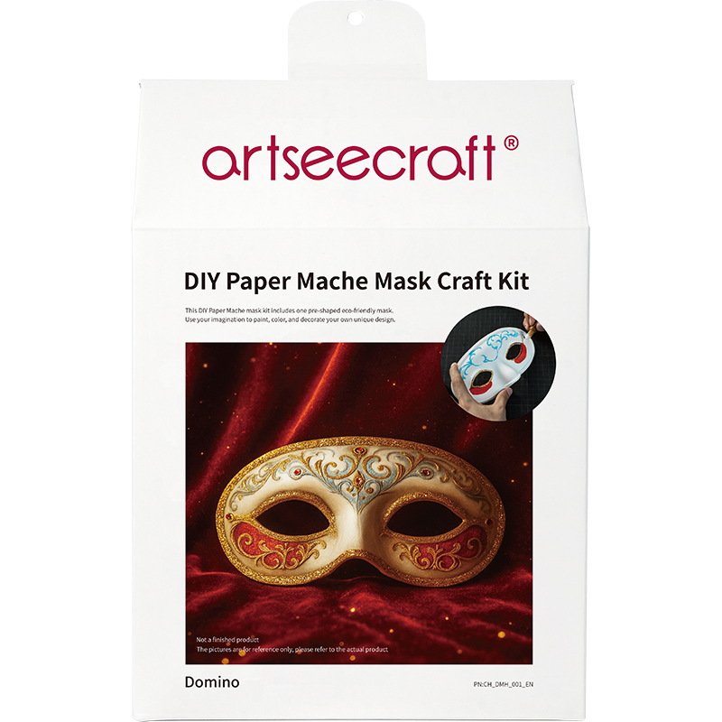 DIY Domino Paper Mache Half Mask Craft Kit