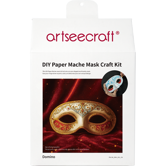 DIY Domino Paper Mache Half Mask Craft Kit