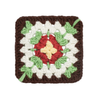 Berry wreath granny square crochet DIY craft kit for handmade blankets and bags