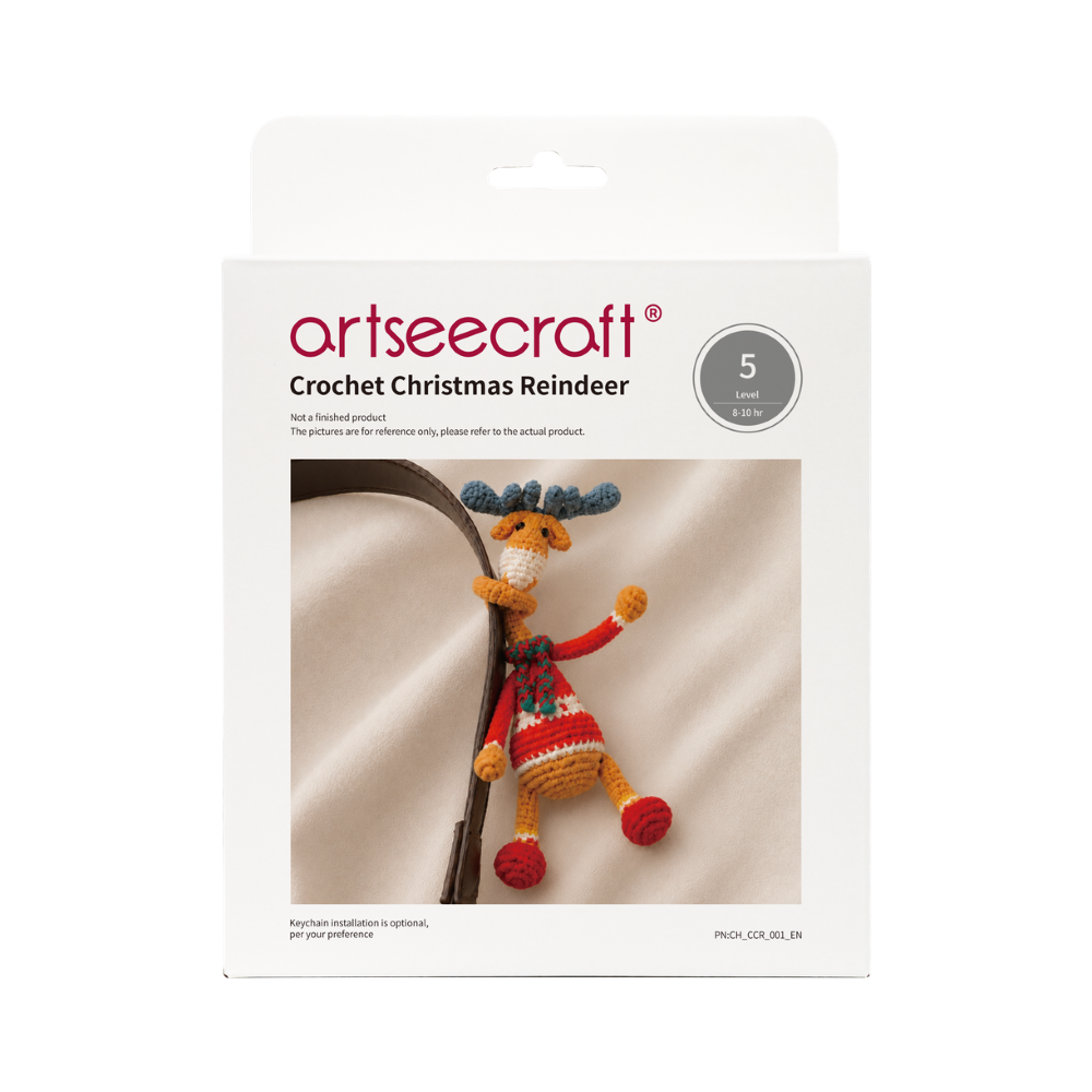 Christmas Reindeer Crochet Doll DIY Kit | Handcrafted Crochet Craft Set