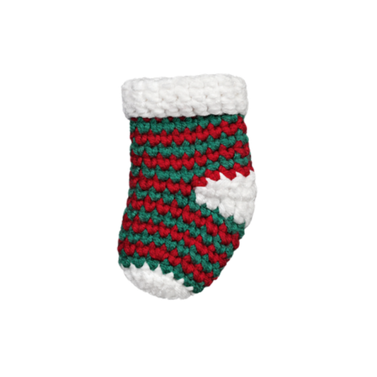 Christmas socks crochet brooch DIY craft kit for handmade holiday accessories   