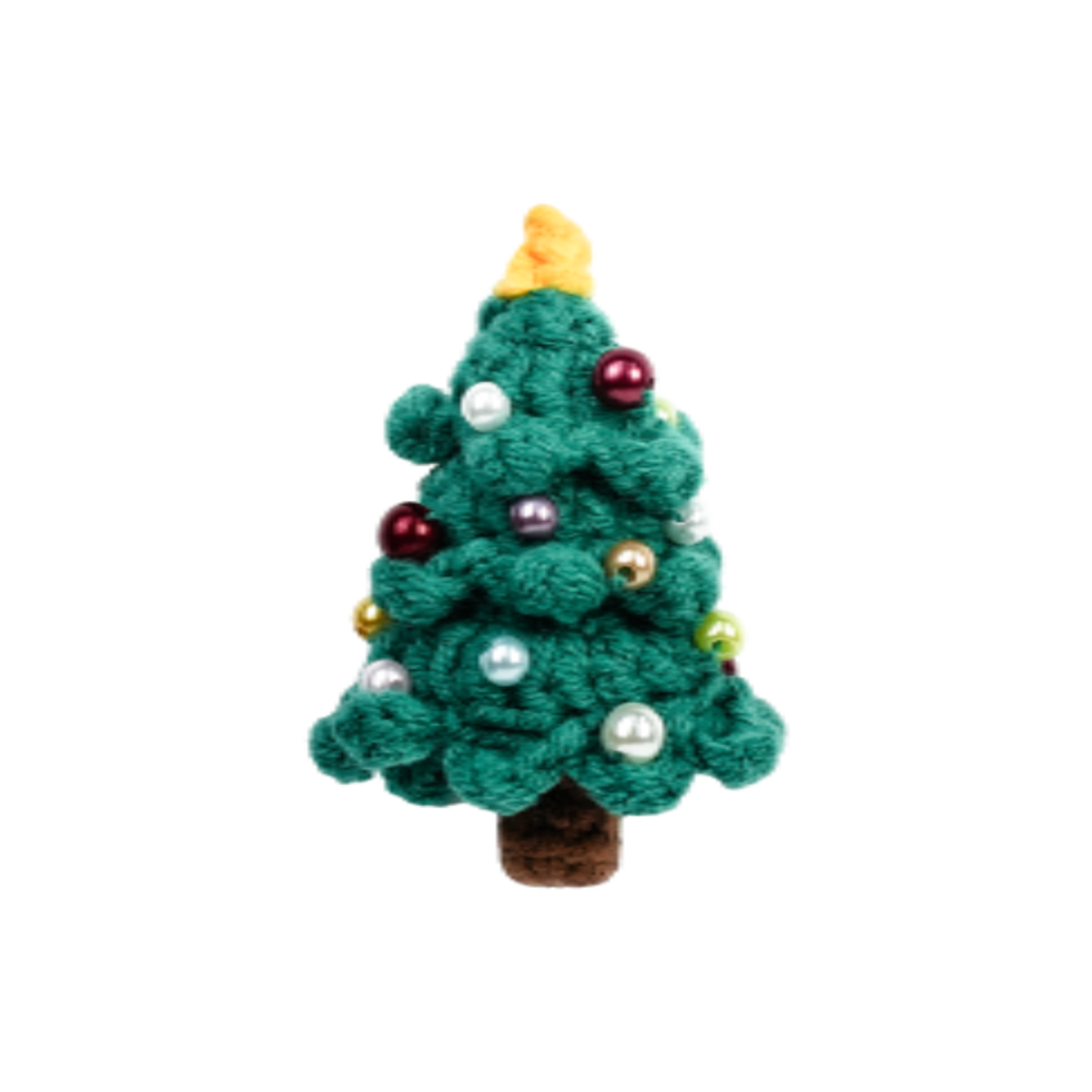 Christmas tree crochet brooch DIY craft kit for handmade holiday accessories   