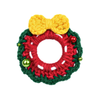 Christmas wreath crochet brooch DIY craft kit for handmade holiday accessories
