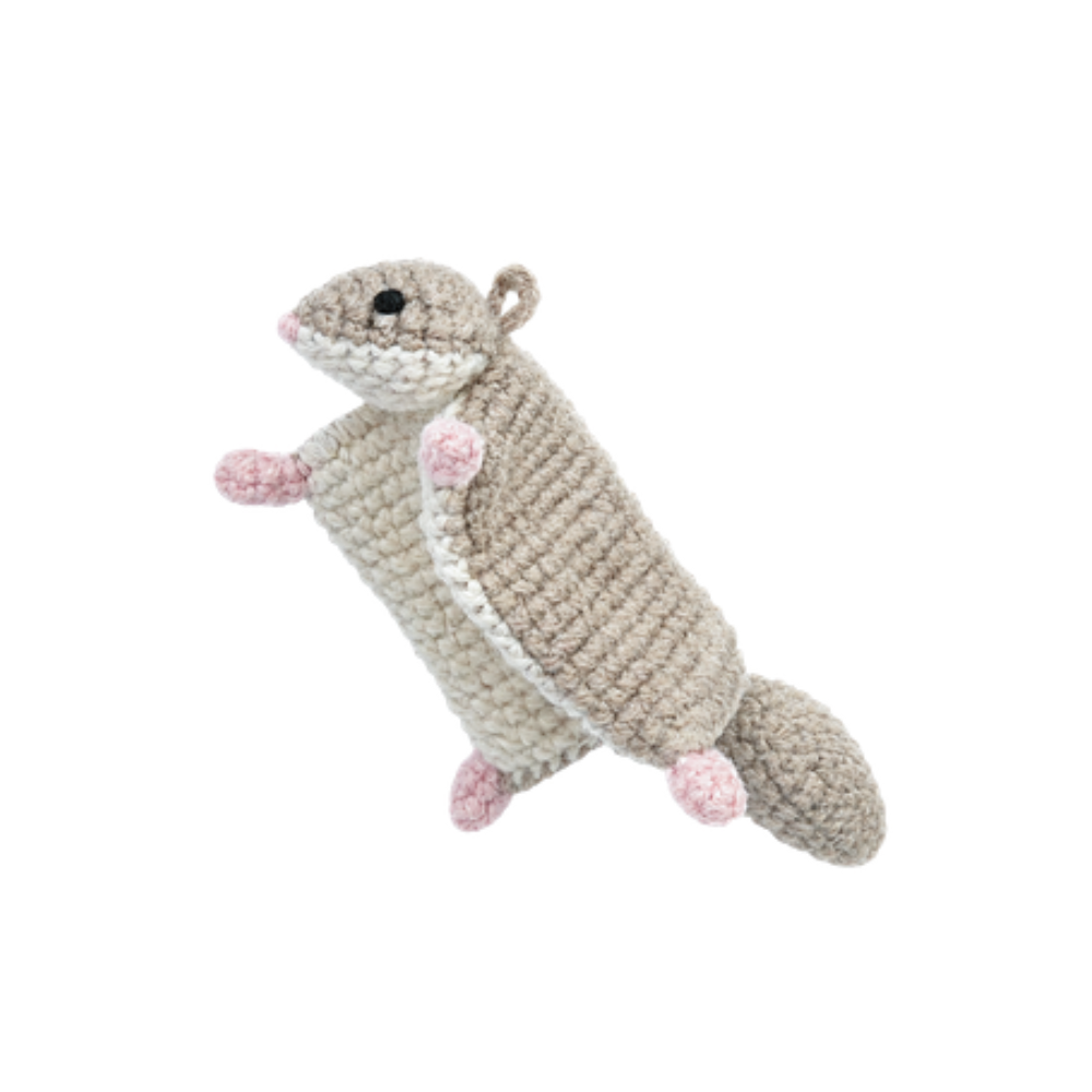 Flying squirrel crochet kit DIY craft set for handmade amigurumi toys and charms