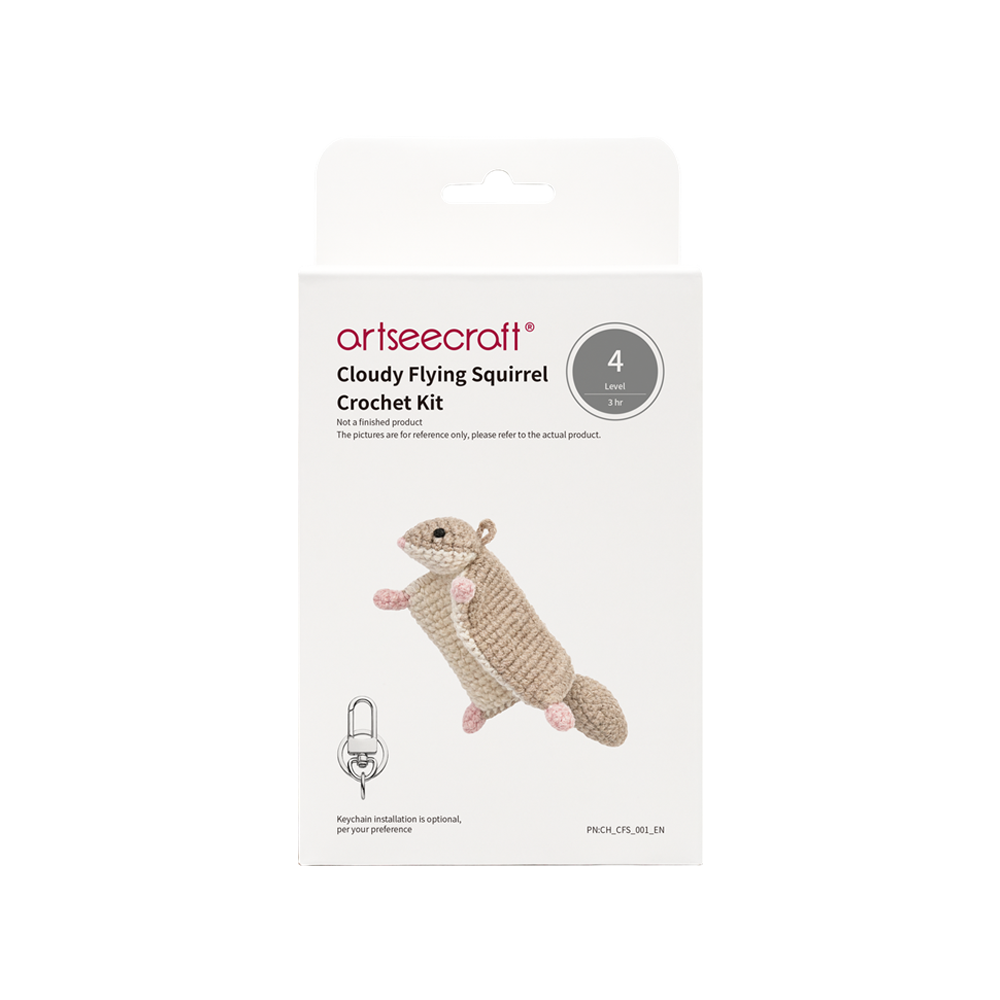 Flying Squirrel Crochet Kit | Handcrafted Amigurumi Craft Set