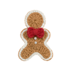 Gingerbread man crochet brooch DIY craft kit for handmade holiday accessories