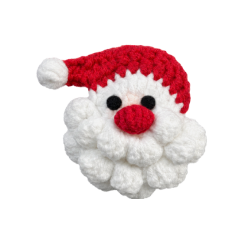 Santa Claus crochet brooch DIY craft kit for handmade holiday accessories