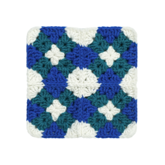 Deep sea stardust granny square crochet DIY craft kit for handmade blankets and bags