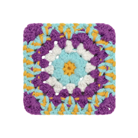 Kaleidoscope Granny Square Crochet DIY Kit | Handcrafted Crochet Craft Set
