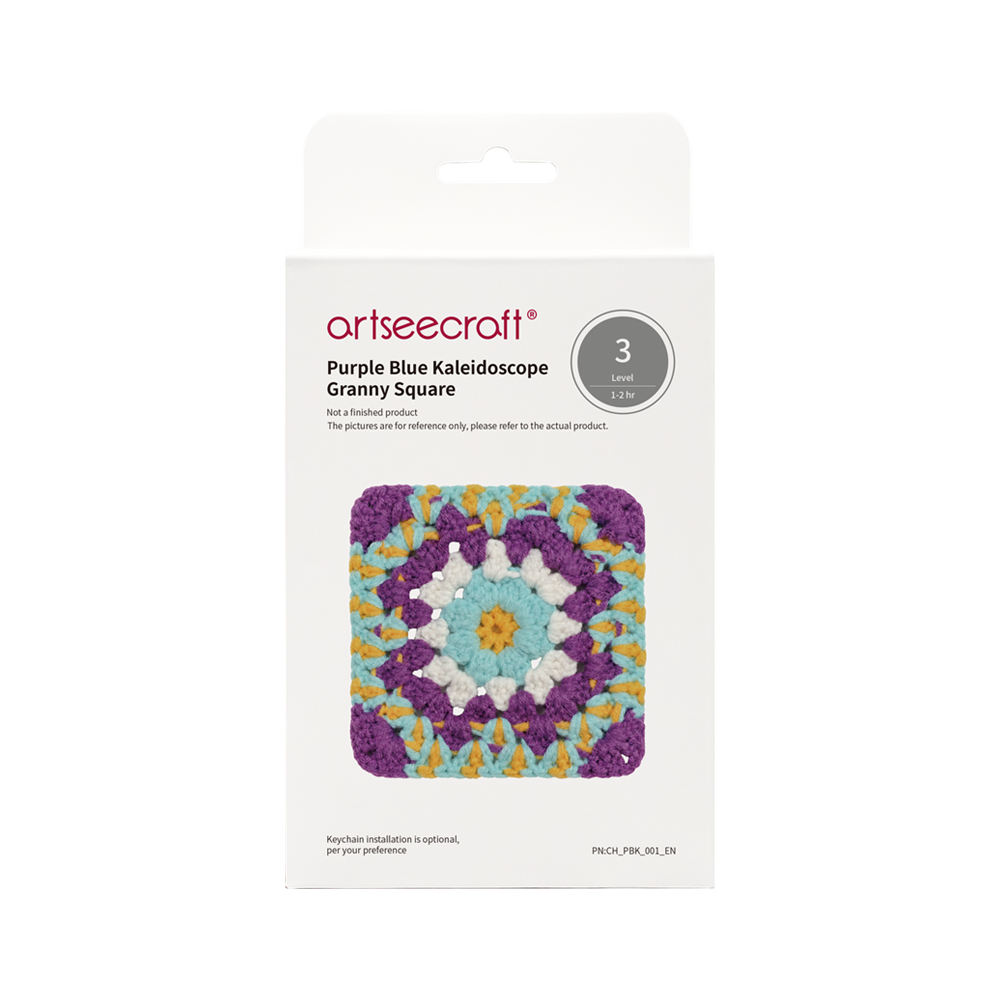 Kaleidoscope Granny Square Crochet DIY Kit | Handcrafted Crochet Craft Set