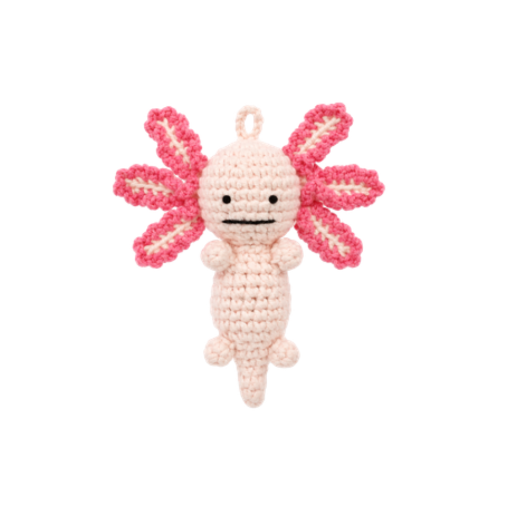 Axolotl crochet kit DIY craft set for handmade amigurumi toys and charms