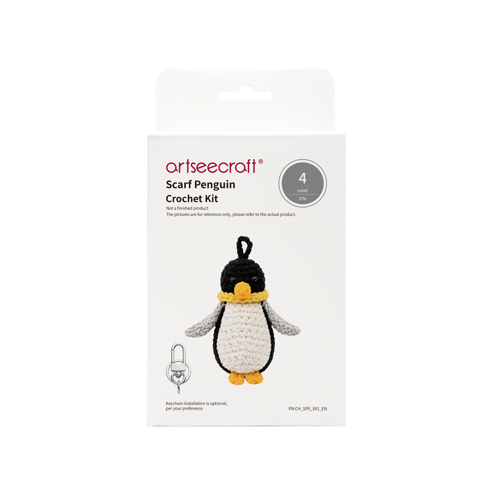 Scarf Penguin Crochet Kit | Handcrafted Amigurumi Craft Set