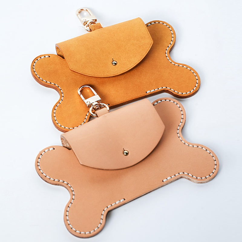 DIY Leather Bone-shaped Waste Bag Dispenser