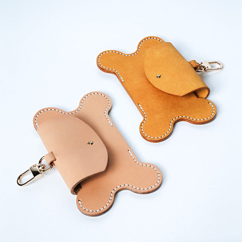 DIY Leather Bone-shaped Waste Bag Dispenser