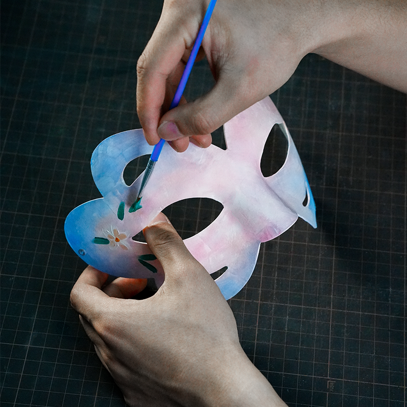 DIY Social Butterfly Paper Mache Half Mask Craft Kit