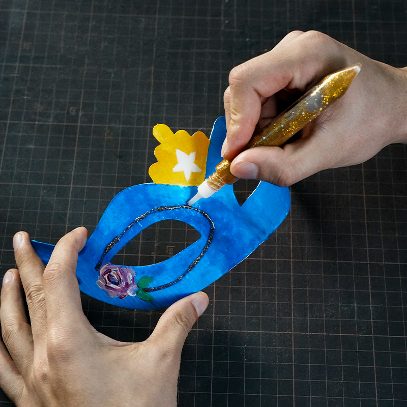 DIY Princess Crown Paper Mache Half Mask Craft Kit