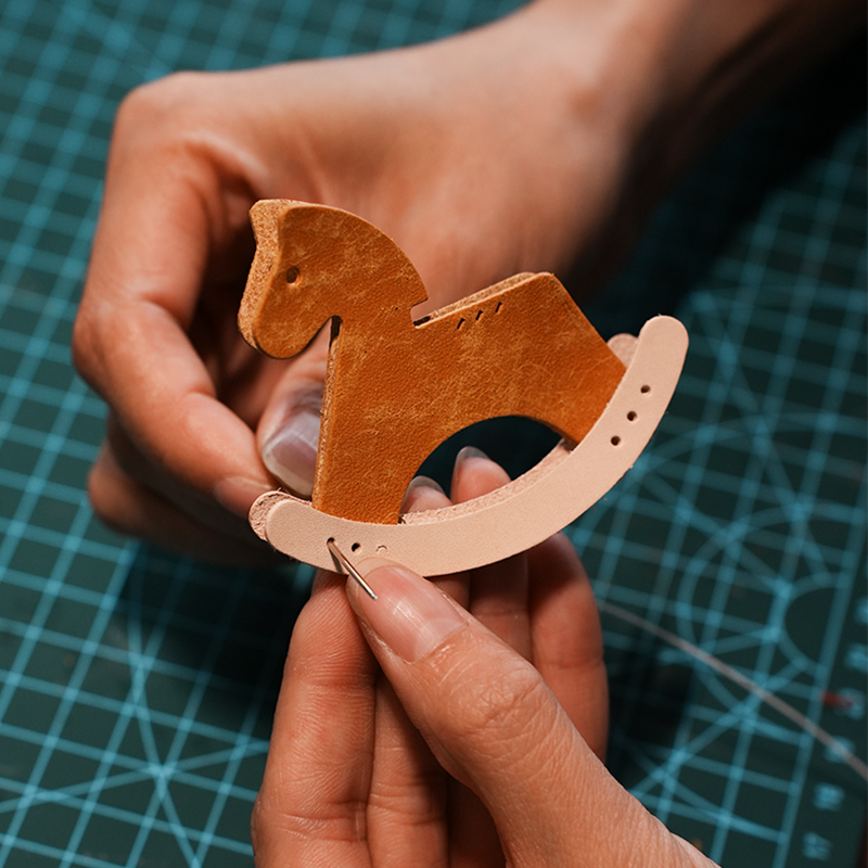 Rocking Wood Horse Keychain Craft Kit