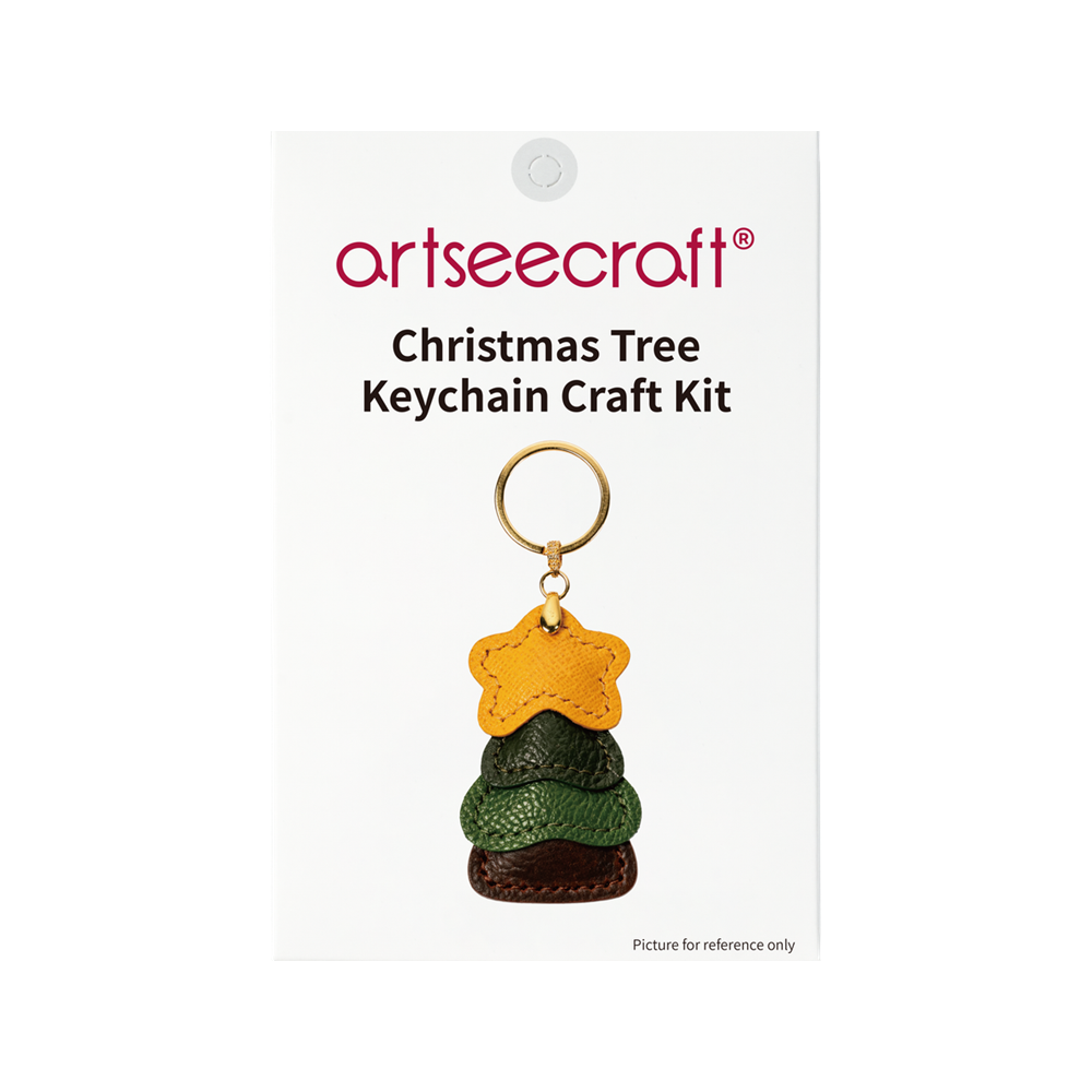 Christmas Tree Leather Charm DIY Kit | Holiday Craft Set
