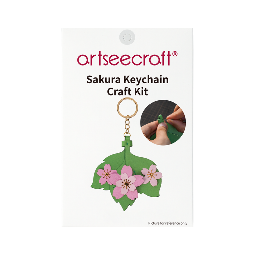 Cherry Blossom Leather Charm DIY Kit | Handmade Craft Set