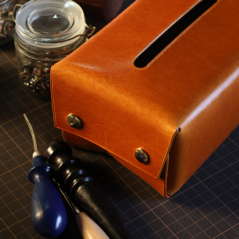 DIY Leather Tissue Box Kit