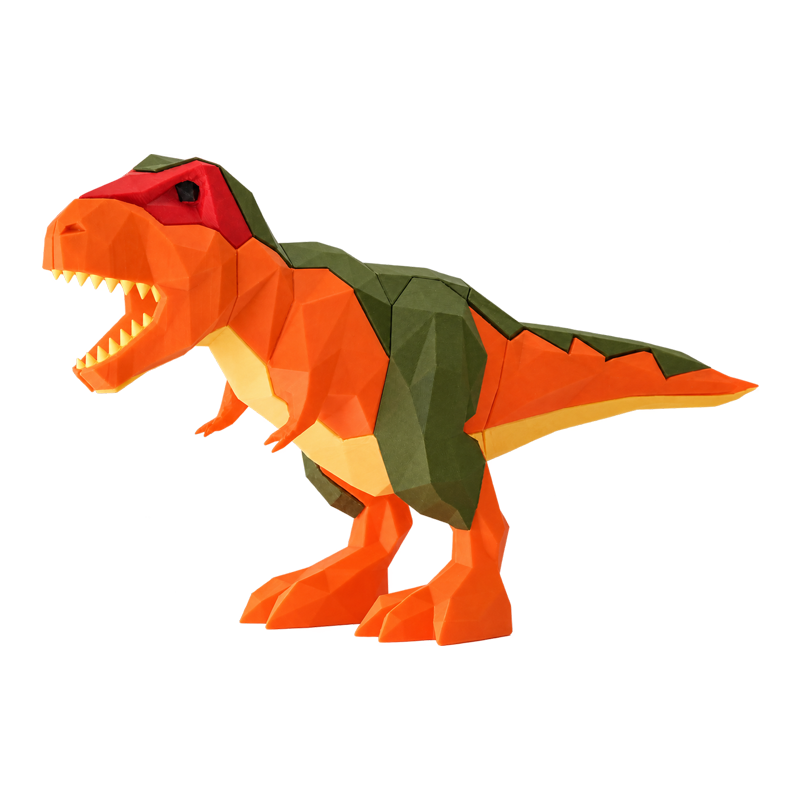 3D Printed T-Rex Figurine | Low Poly Dinosaur Model