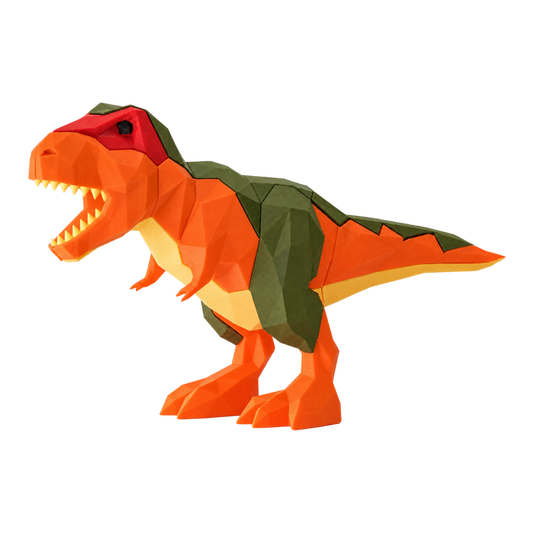 3D Printed T-Rex Figurine | Low Poly Dinosaur Model