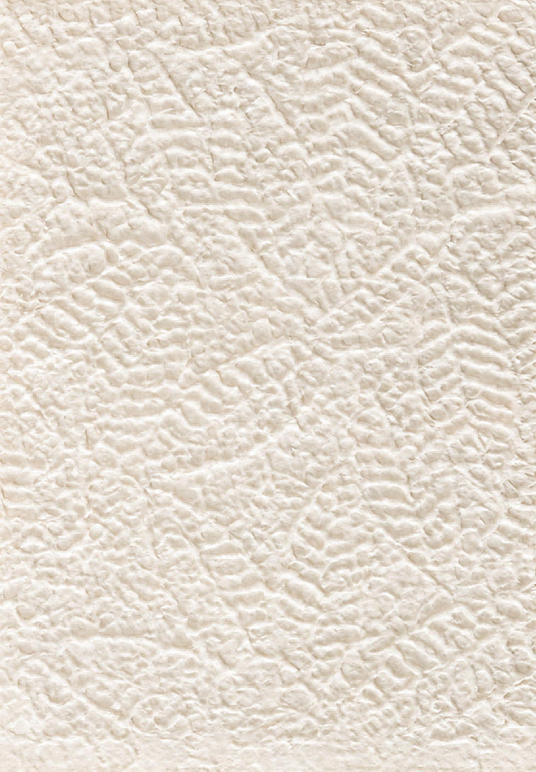 Ivory handmade art paper with a raised four-leaf clover-inspired fibrous texture