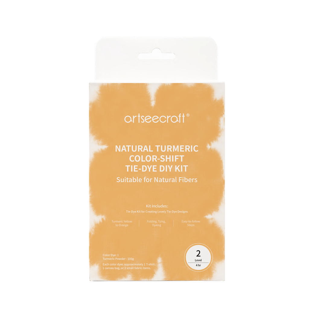 Artseecraft Natural Turmeric Color-Shift Tie-Dye DIY Kit for Natural Fibers