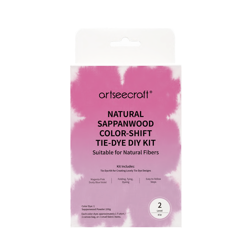 Artseecraft Natural Sappanwood Color-Shift Tie-Dye DIY Kit for Natural Fibers