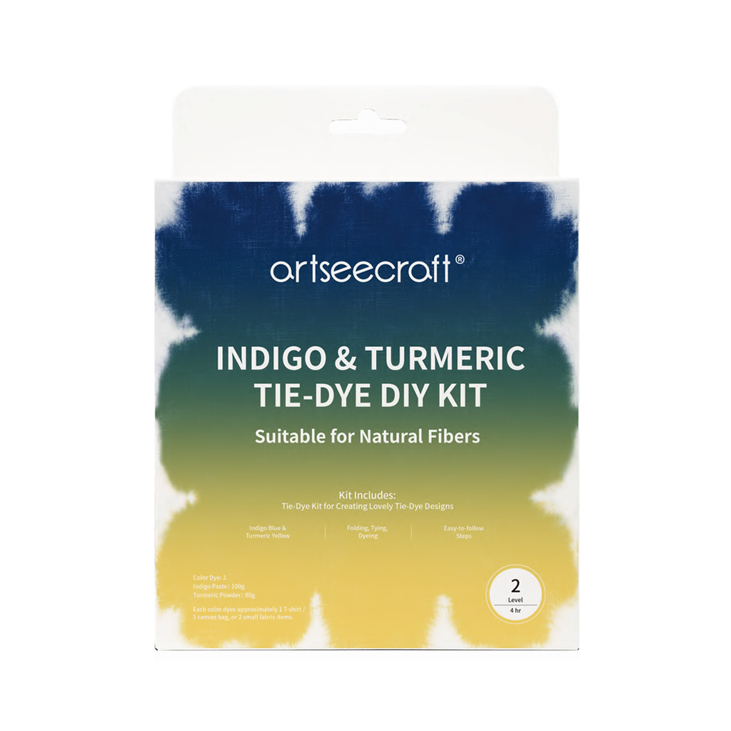 Artseecraft Indigo and Turmeric Tie-Dye DIY Kit for Natural Fibers