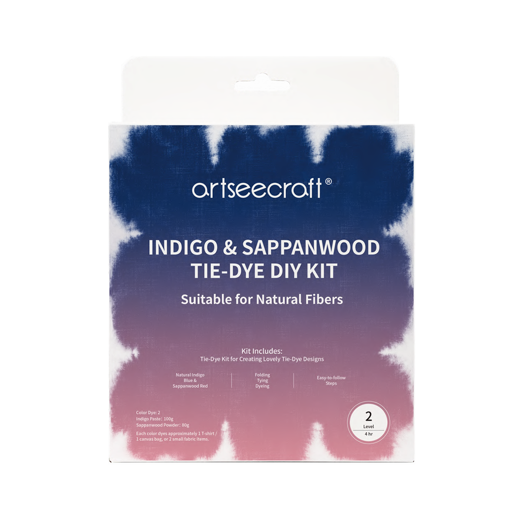Artseecraft Indigo and Sappanwood Tie-Dye DIY Kit for Natural Fibers