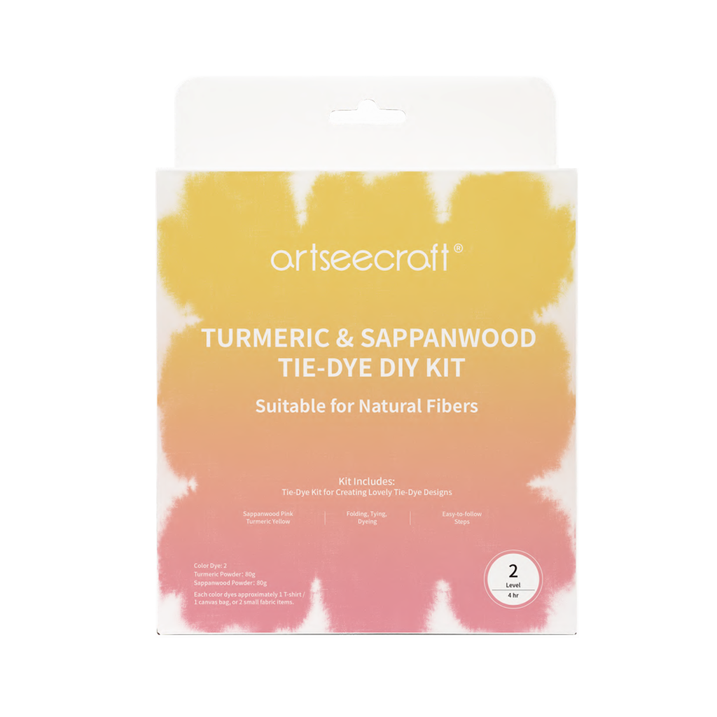 Artseecraft Turmeric and Sappanwood Tie-Dye DIY Kit for Natural Fibers