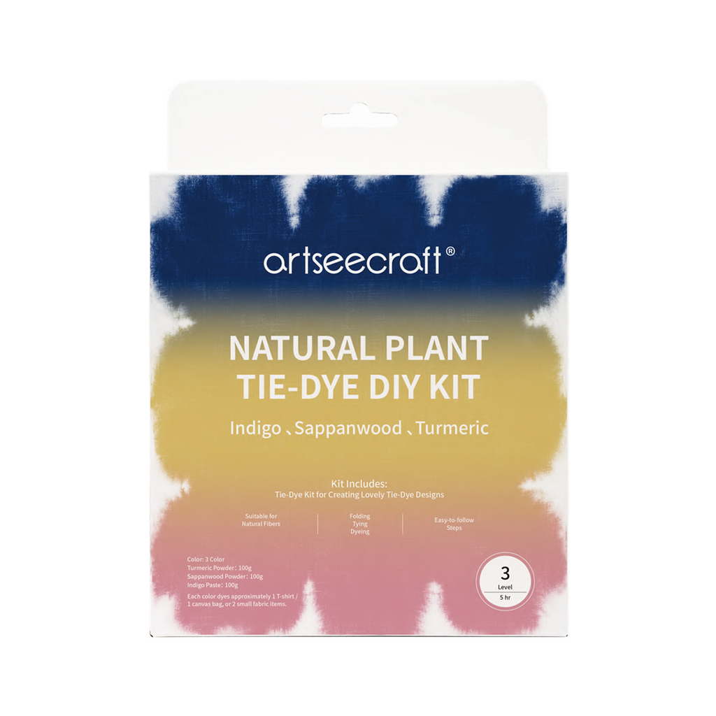 Natural Plant Tie-Dye DIY Kit – Indigo, Sappanwood and Turmeric