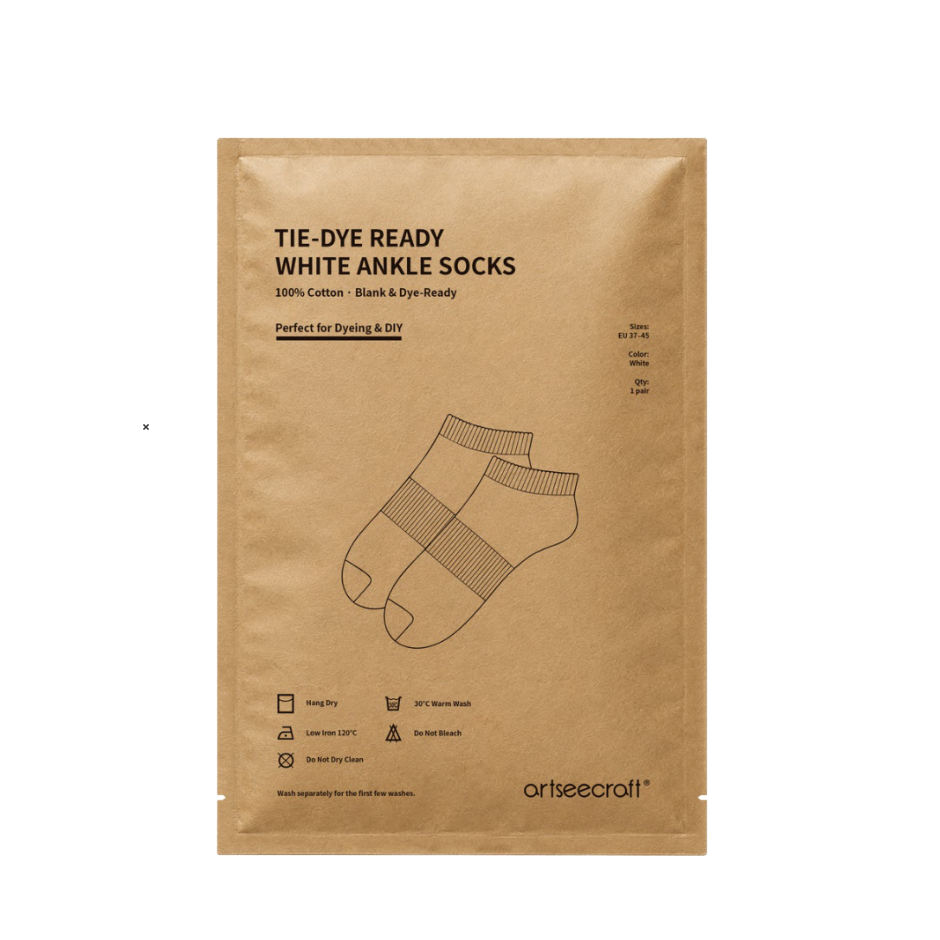Tie-Dye Ready White Cotton Ankle Socks