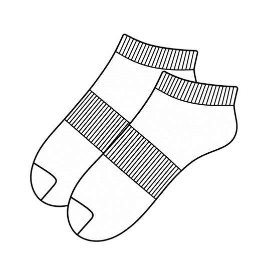 Tie-Dye Ready White Cotton Ankle Socks