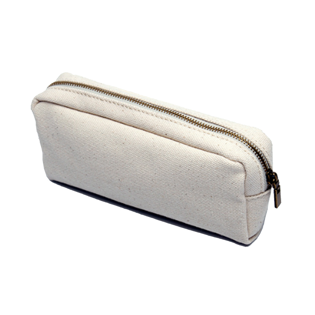 Blank White Canvas Pen Pouch with Zipper for Tie-Dye DIY Projects