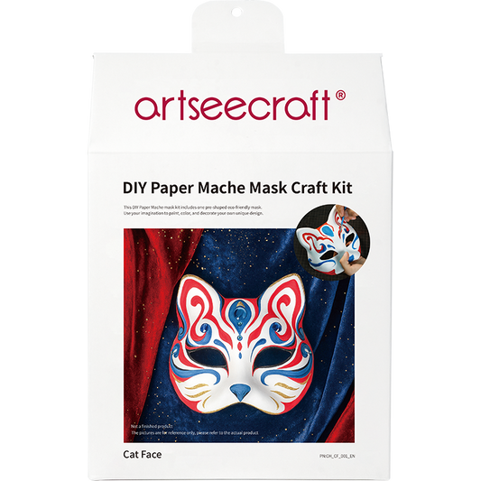 DIY Cat Face Paper Mache Mask Craft Kit