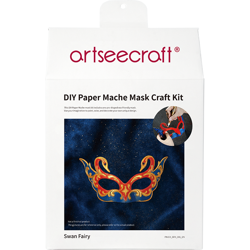 DIY Swan Fairy Paper Mache Half Mask Craft Kit